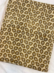 Beautiful Hand Block Printed Fabric, Cotton Fabric, Indian Fabric, fabric by yard, Block Printed Cotton womens clothing - Rohiyaan