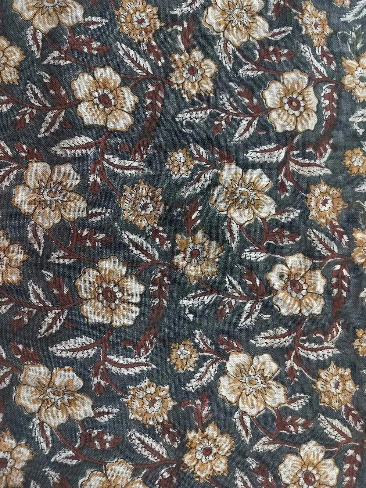 Rakhala Block Print Handloom Linen Fabric