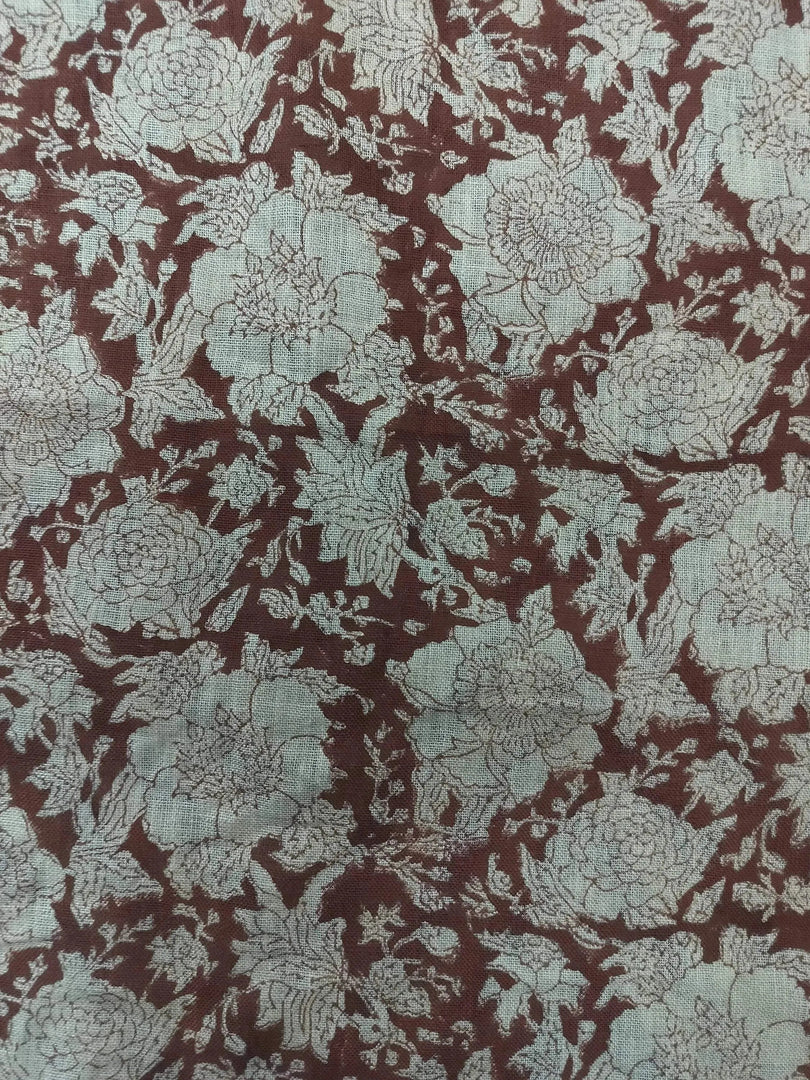 Tavasha Block Print Handloom Linen Fabric