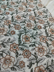 Beautiful Hand Block Printed Fabric, Cotton Fabric, Indian Fabric, fabric by yard, Block Printed Cotton womens clothing - Rohiyaan