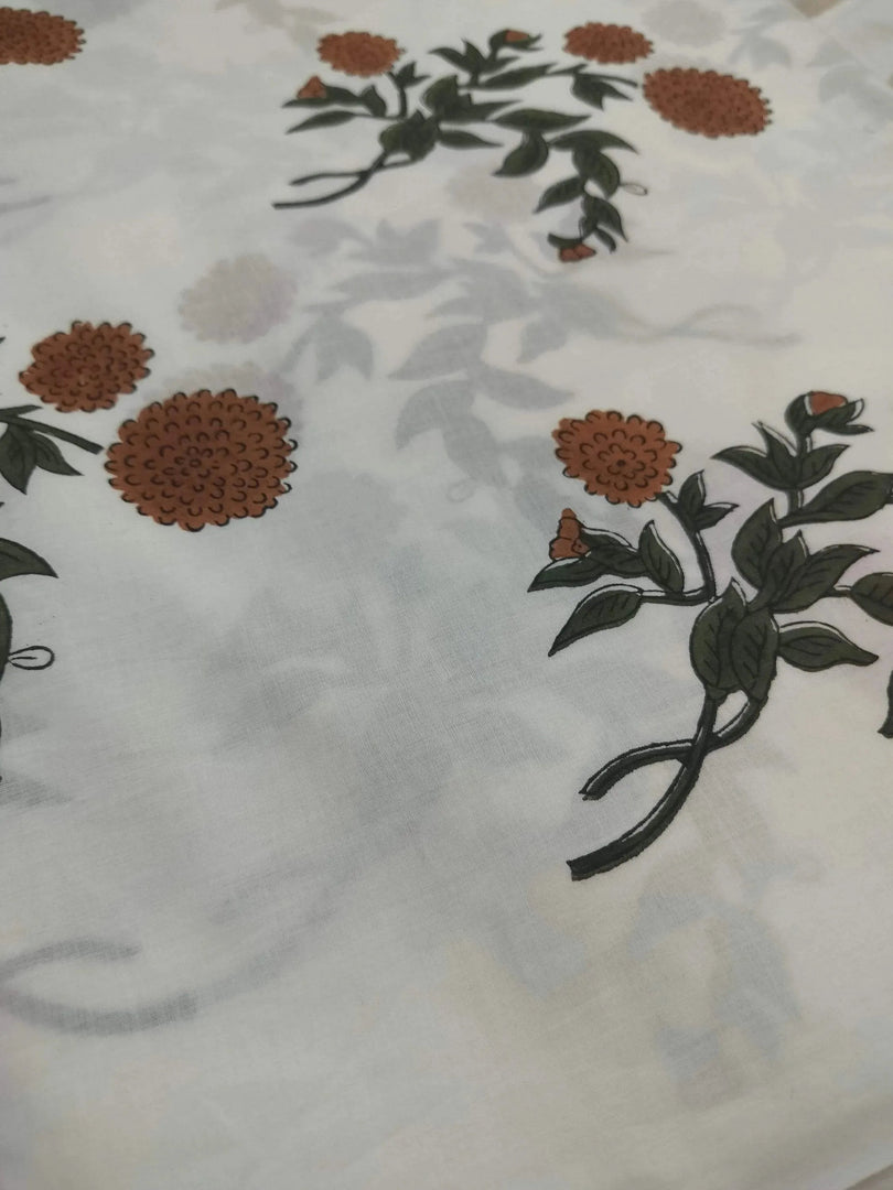 Cavera Indian Cotton Block Print Fabric