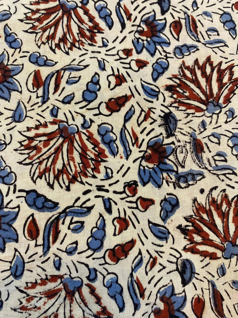 Velsha Indian Cotton Block Print Fabric