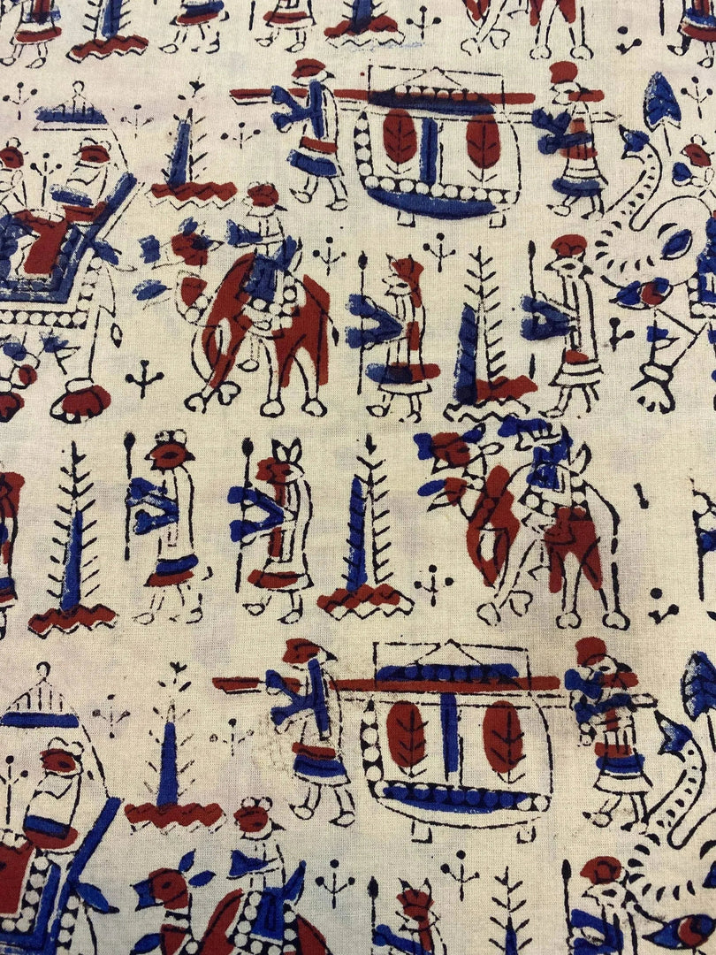 Zeffra Indian Cotton Block Print Fabric