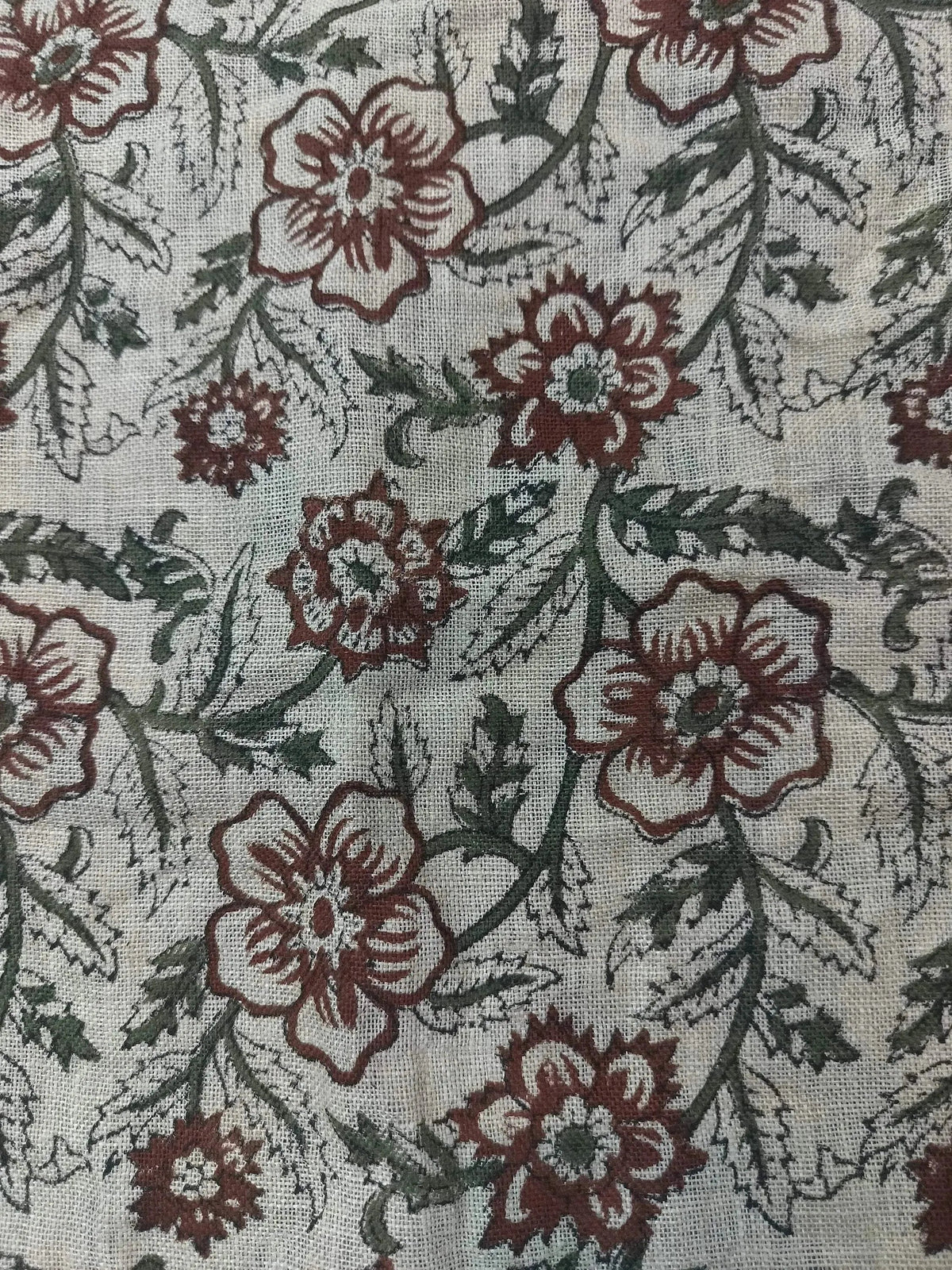 Amarin Block Print Handloom Linen Fabric