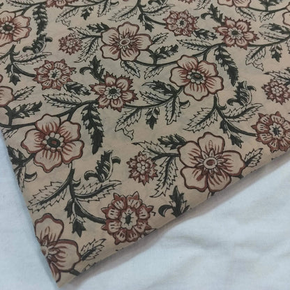 Elowen Floral Block Print Cotton Fabric