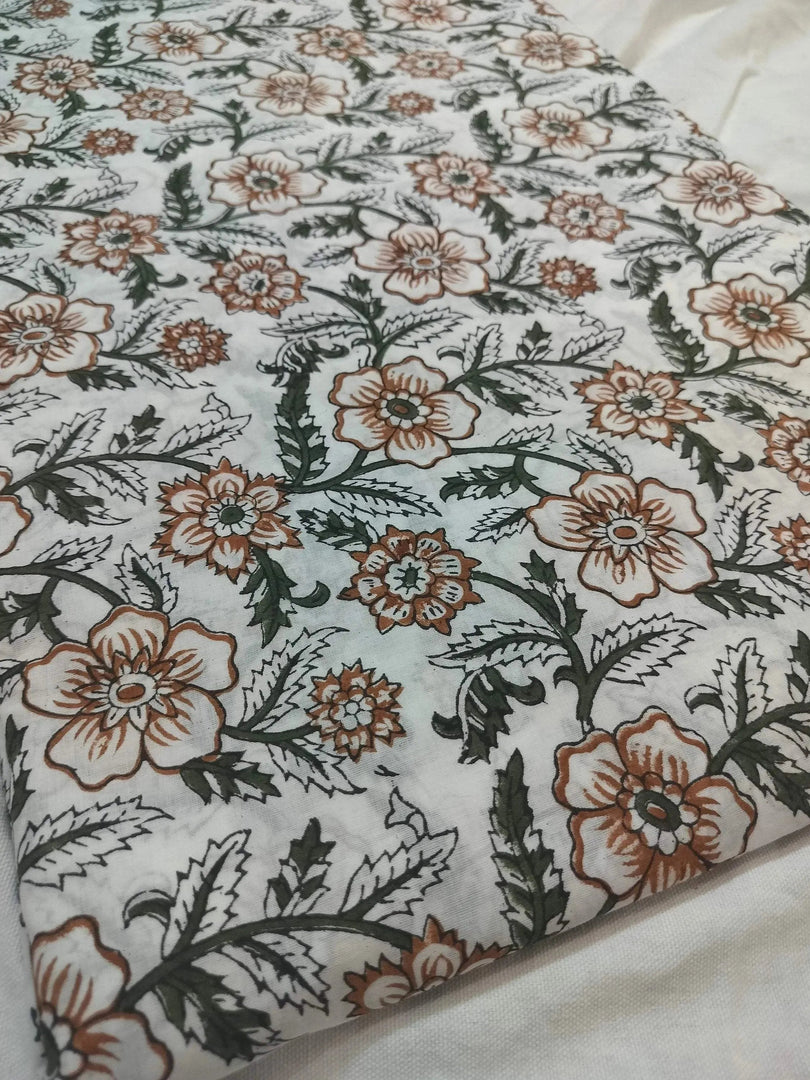 Elowen Indian Cotton Block Print Fabric