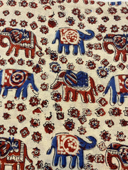 Beautiful Hand Block Printed Fabric, Cotton Fabric, Indian Fabric, fabric by yard, Block Printed Cotton womens clothing - Rohiyaan