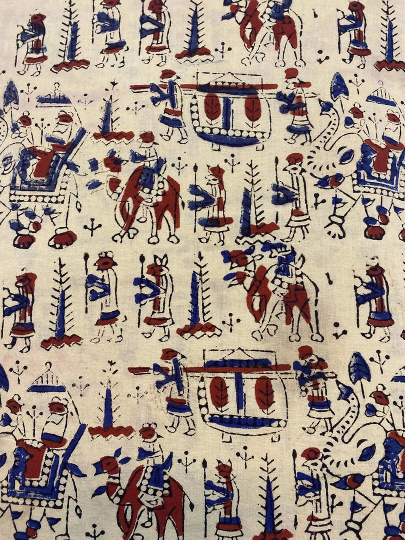 Zeffra Indian Cotton Block Print Fabric