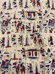 Beautiful Hand Block Printed Fabric, Cotton Fabric, Indian Fabric, fabric by yard, Block Printed Cotton womens clothing - Rohiyaan