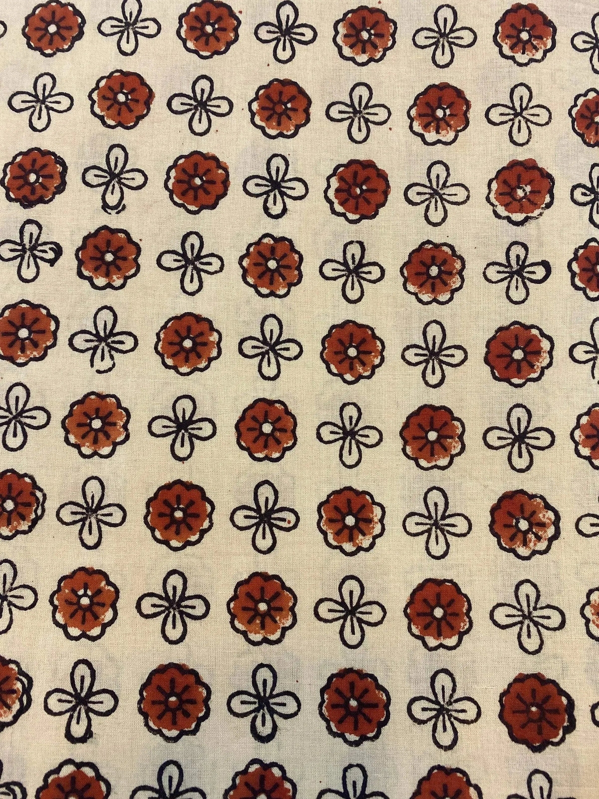 Whispa Floral Block Print Cotton Fabric