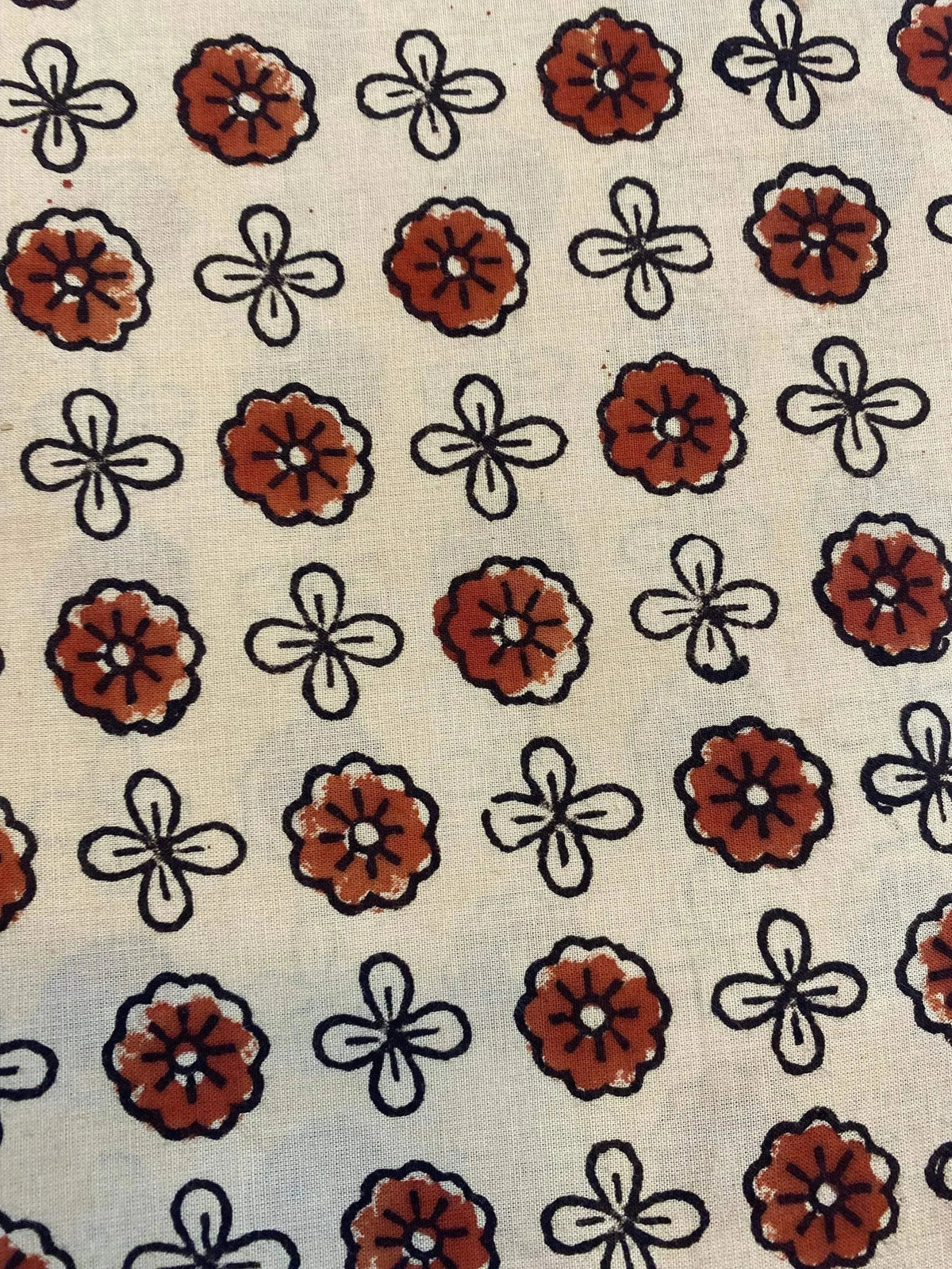 Whispa Floral Block Print Cotton Fabric