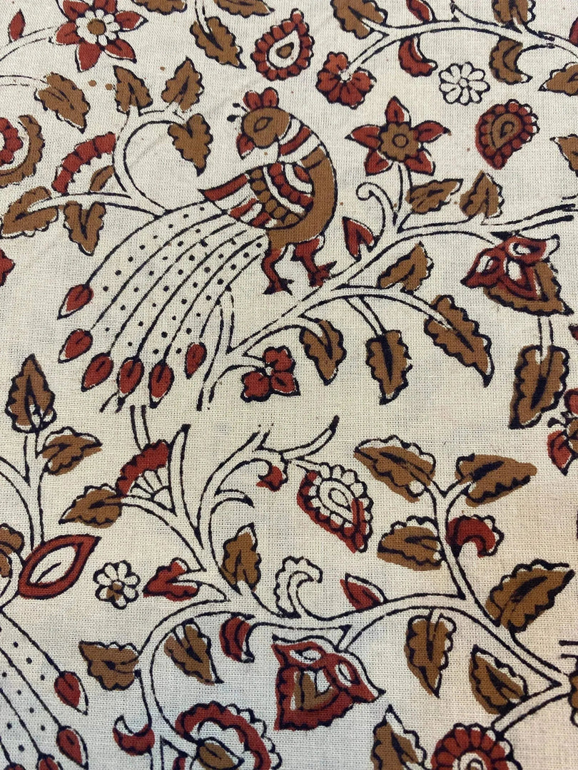 Tawney Indian Cotton Block Print Fabric