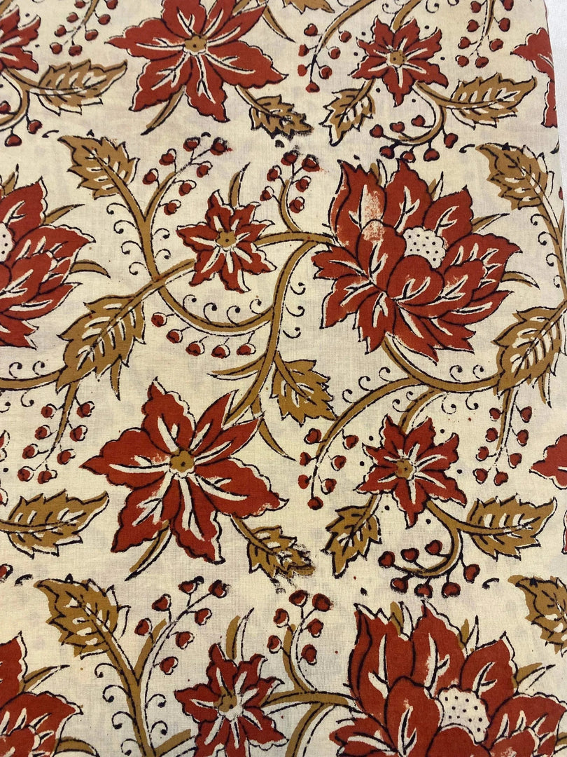 Arvyn Indian Cotton Block Print Fabric