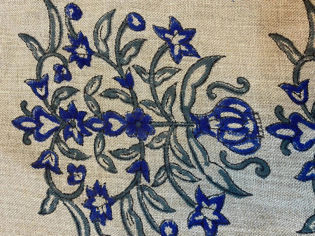 Rosinney Block Print Handloom Linen Fabric