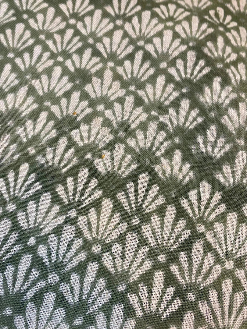 Ithriel Block Print Handloom Linen Fabric