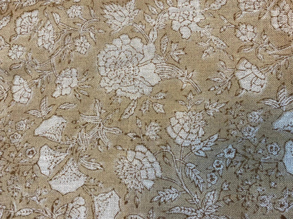Perlina Block Print Handloom Linen Fabric