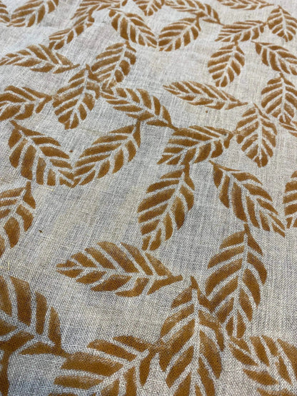 Querine Block Print Handloom Linen Fabric