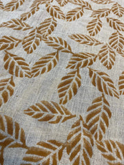 Querine Block Print Handloom Linen Fabric