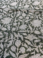 Pherine Block Print Handloom Linen Fabric
