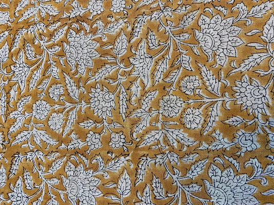 Linen fabric, Fabric by yard, Hand printed fabric, Block Print Fabric, Indian Fabric