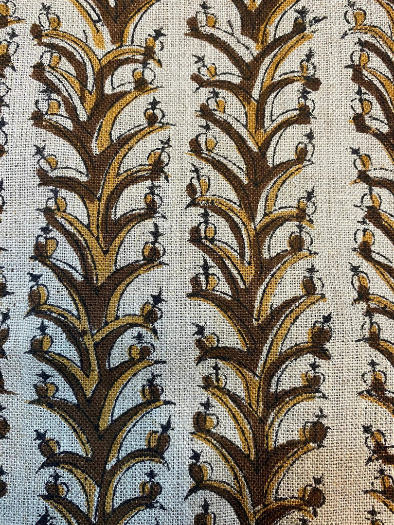 Oriki Block Print Handloom Linen Fabric