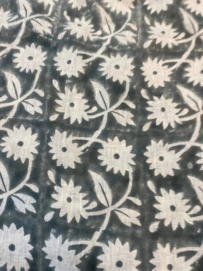Alofsh Block Print Handloom Linen Fabric