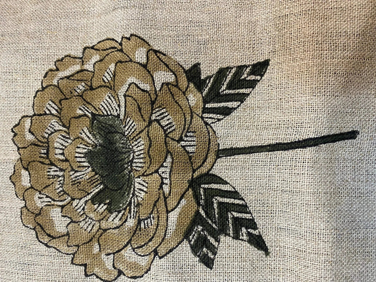Glintha Block Print Handloom Linen Fabric