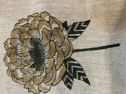Glintha Block Print Handloom Linen Fabric