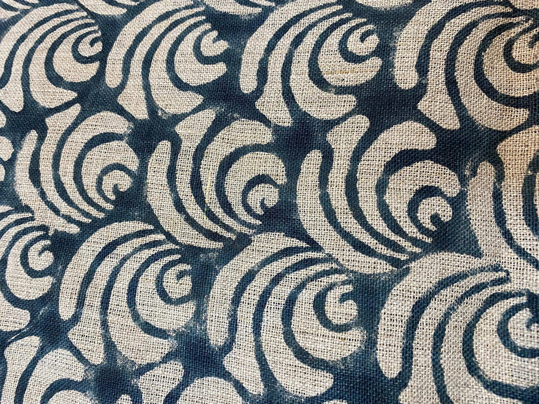 Orlina Block Print Handloom Linen Fabric
