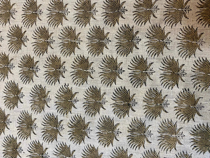 Zylin Block Print Handloom Linen Fabric