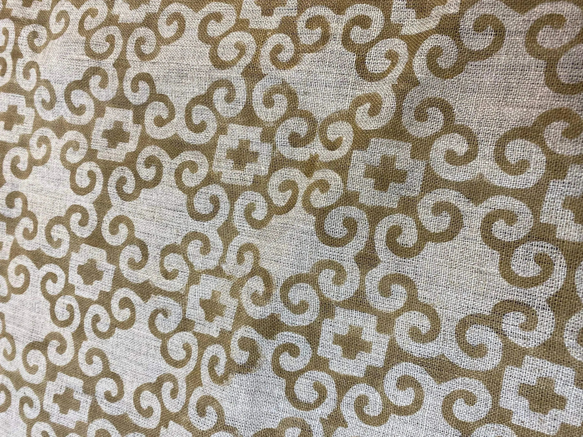 Wesira Block Print Handloom Linen Fabric