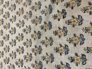 Linen fabric, Fabric by yard, Hand printed fabric, Block Print Fabric, Indian Fabric