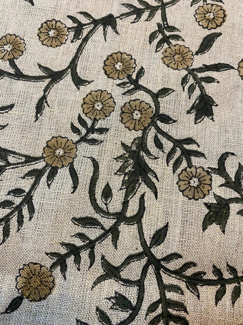 Rohiyaan Hand Block Print Linen Fabric
