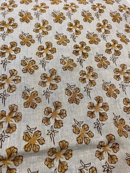 Kaelith Block Print Handloom Linen Fabric
