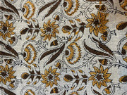 Lunara Block Print Handloom Linen Fabric
