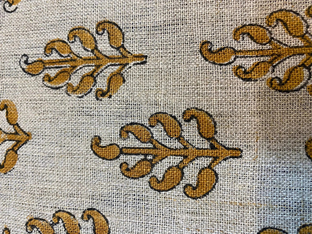 Ithrea Block Print Handloom Linen Fabric