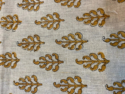 Ithrea Block Print Handloom Linen Fabric
