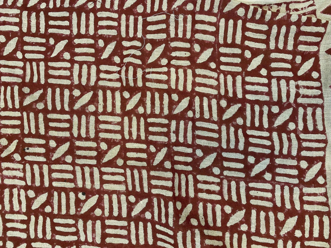 Elarith Block Print Handloom Linen Fabric