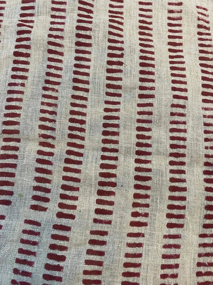 Drelith Block Print Handloom Linen Fabric