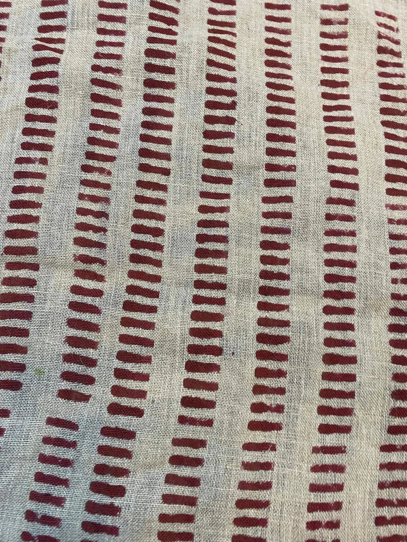 Drelith Block Print Handloom Linen Fabric