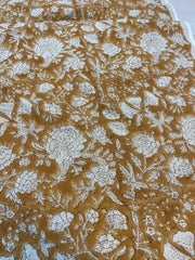 Haletha Block Print Handloom Linen Fabric