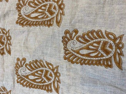 Linen fabric, Fabric by yard, Hand printed fabric, Block Print Fabric, Indian Fabric