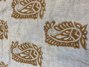 Linen fabric, Fabric by yard, Hand printed fabric, Block Print Fabric, Indian Fabric