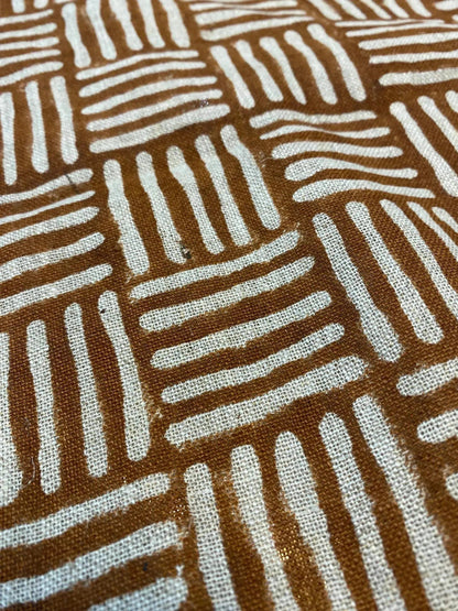 Eva Hand Block Print Linen Fabric