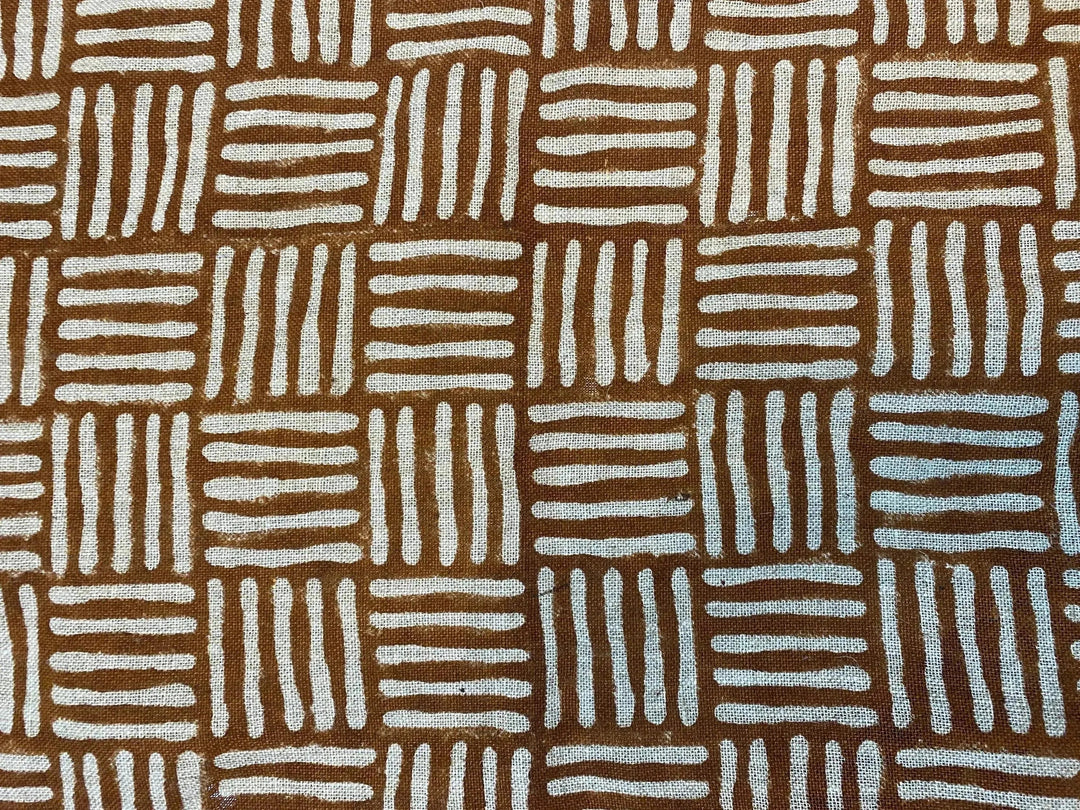 Eva Hand Block Print Linen Fabric