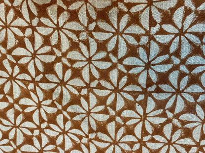 Serenelle Block Print Handloom Linen Fabric