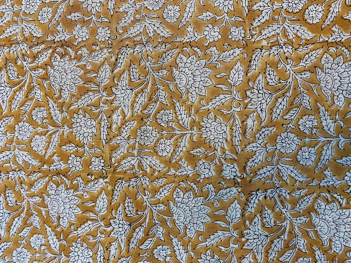 Orlissa Block Print Handloom Linen Fabric