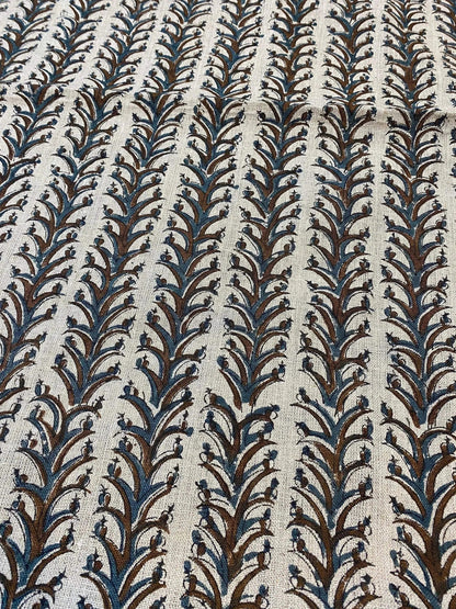 Joy Indian Hand Block Print Linen Fabric