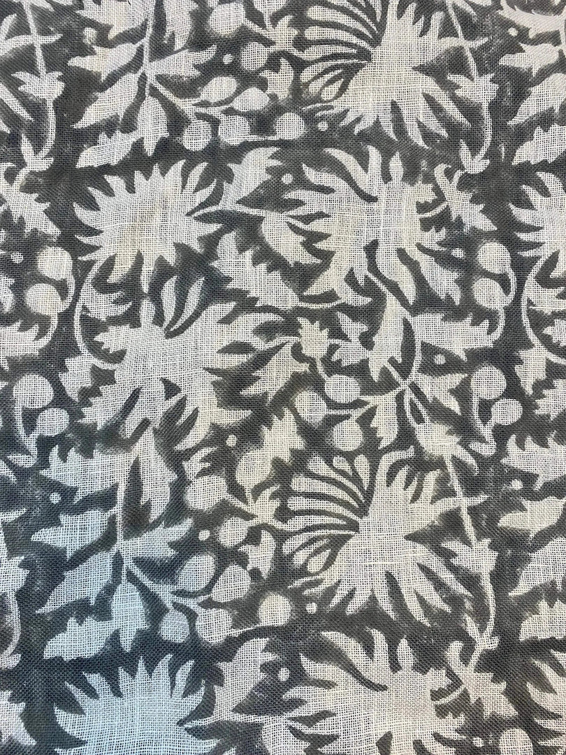 Brindle Block Print Handloom Linen Fabric