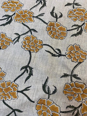 Haelora Block Print Handloom Linen Fabric